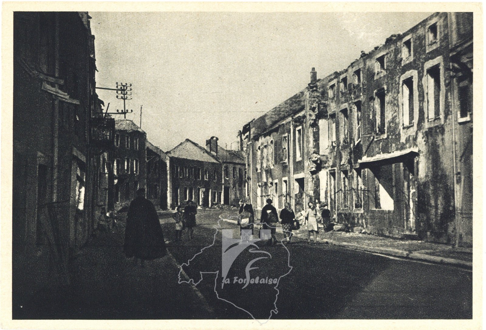 Rue Henry en ruines après les destructions de 1944