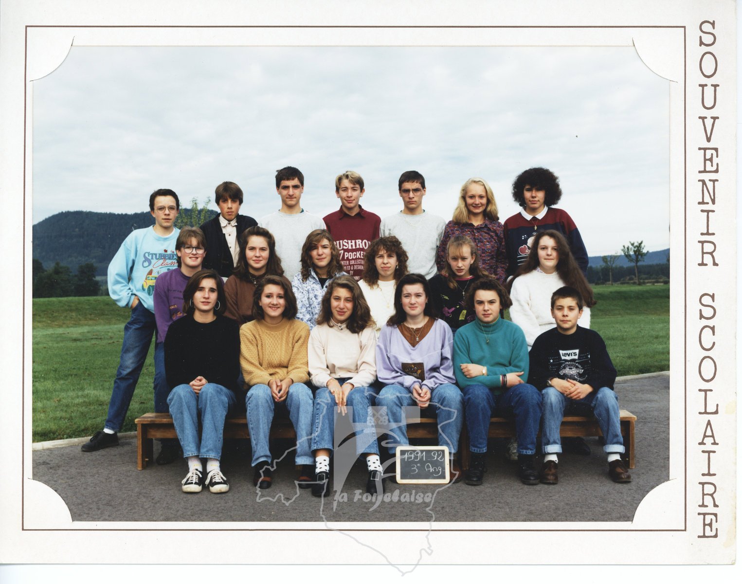 Photo de classe – 3e Anglais – année scolaire 1991-1992