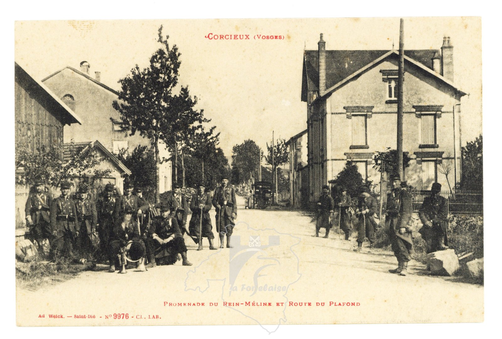 La partie haute de l’actuelle rue d’Alsace à Corcieux – Promenade du Rein-Méline